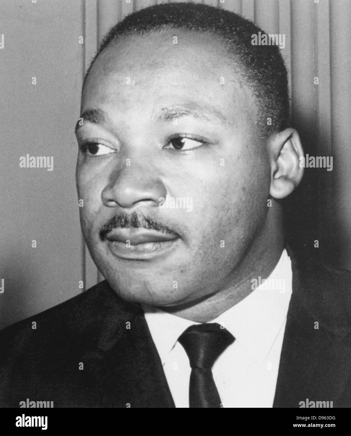 Martin Luther King Jnr (1929-68). Militant des droits civiques des Noirs américains. Assassiné, apparemment par James Earl Ray Banque D'Images