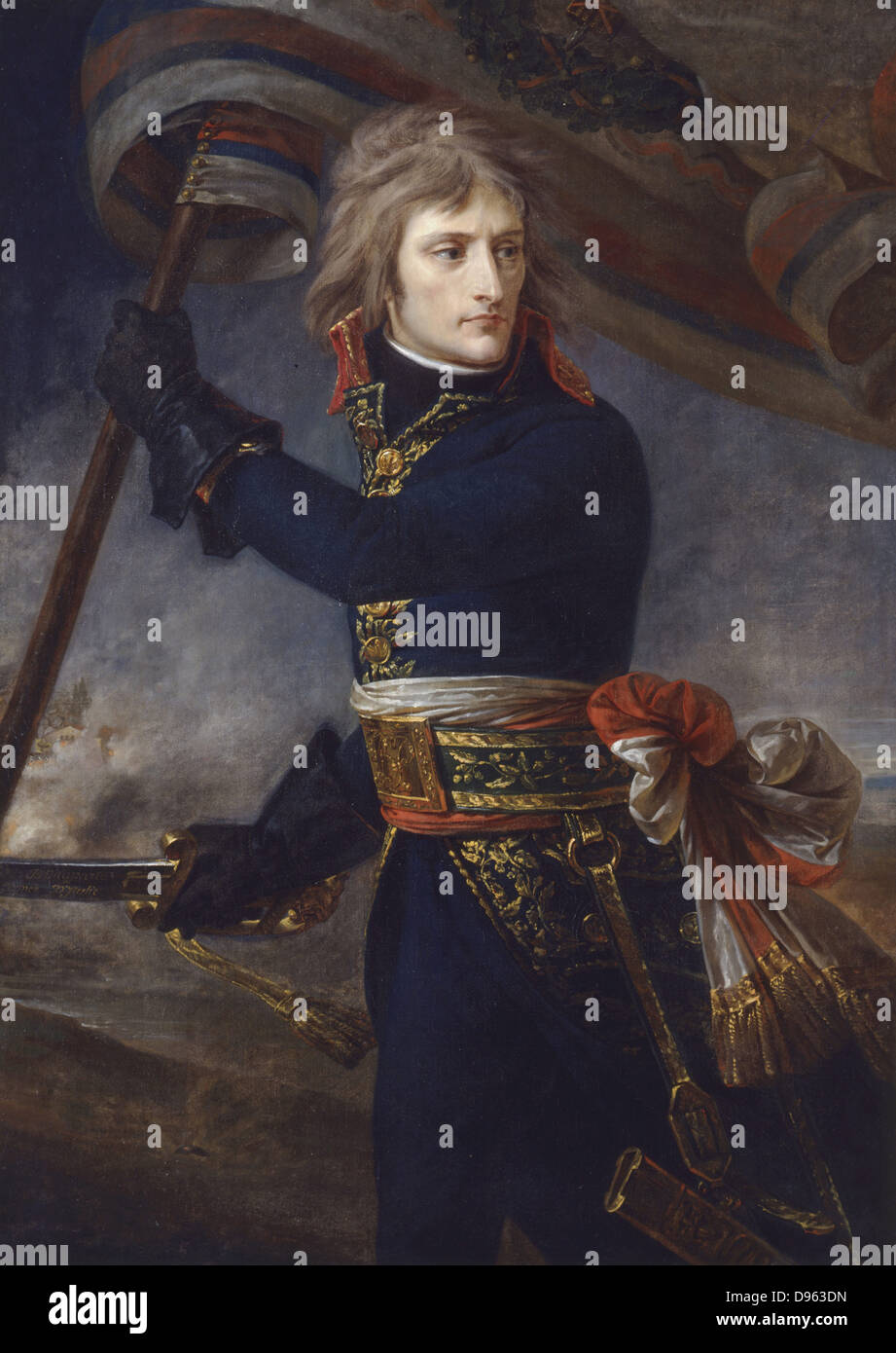 Le général Bonaparte à Arcole, le 17 novembre 1796' Napoléon Ier (1769-1821). (Antoine) Jean GROS (1771-1835) peintre français. Huile sur toile. Musée National, le château de Versailles . Banque D'Images