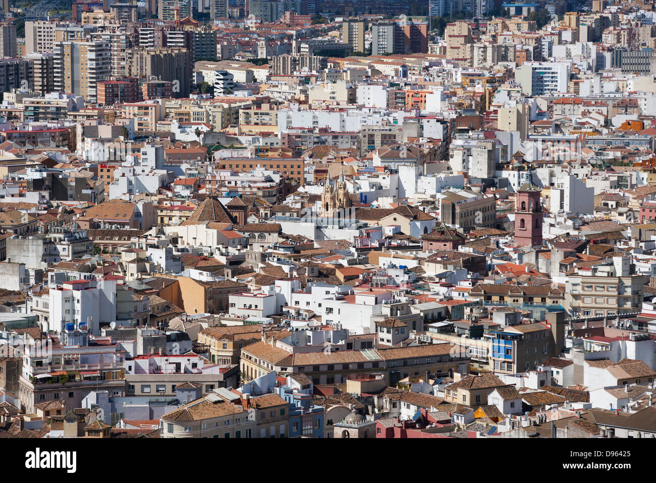 Espagne, Malaga, paysage urbain Banque D'Images