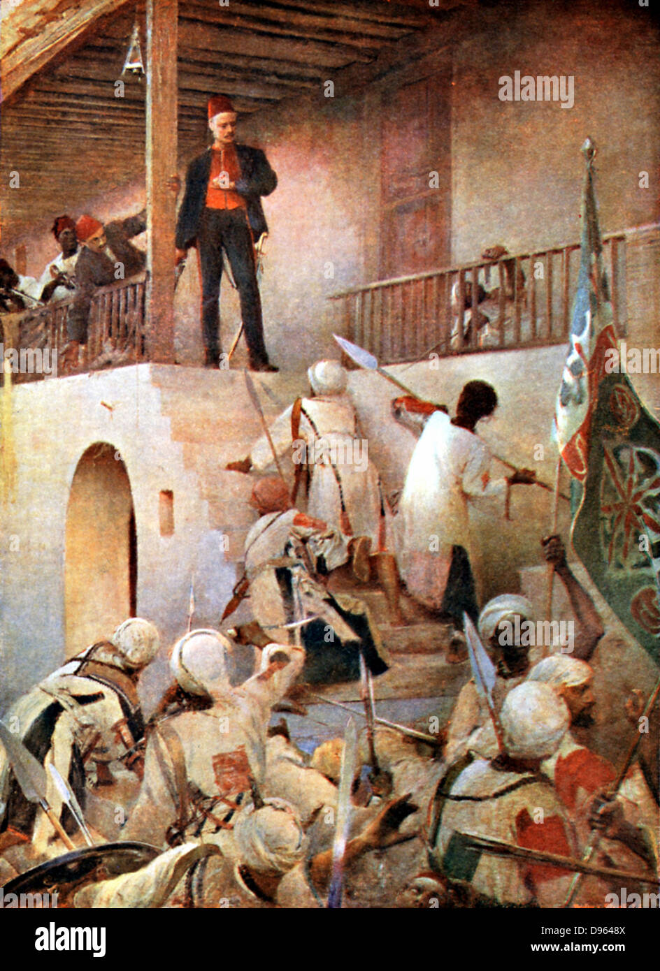 Charles George Gordon (1833-1885), soldat anglais appelé 'Chinese Gordon'. Sa mort à Khartoum lors de la ville est tombée aux mains des troupes du Mahdi, 16 janvier 1885. Après la peinture de GW la joie. Banque D'Images
