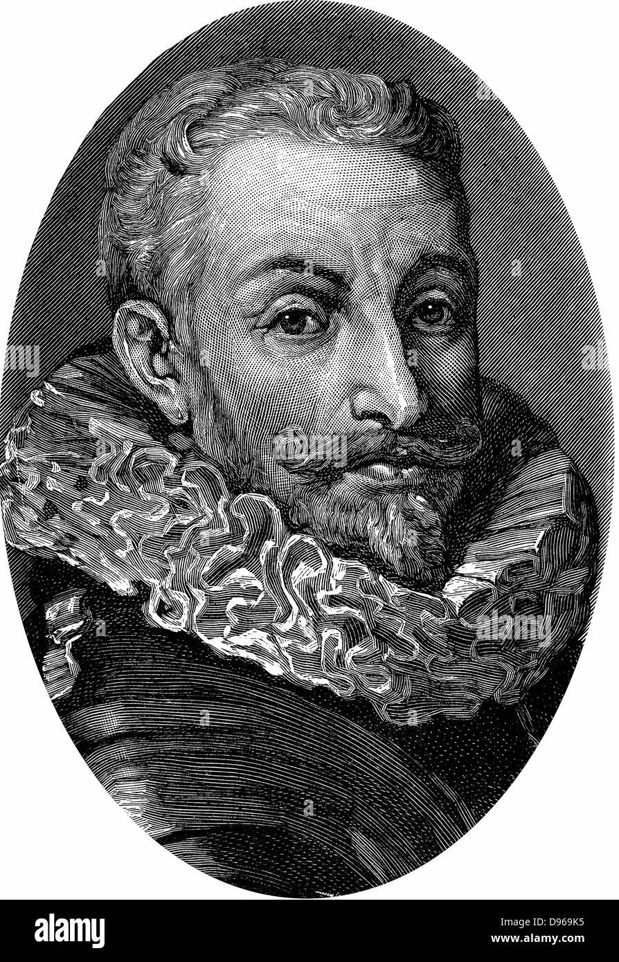 Johann Tserklaes, comte de Tilly (1559-1632) soldat flamand. L'Armée Catholique commandée au début de guerre de Trente Ans (1618-48) a succédé à Wallenstein comme commandant en chef des Forces impériales 1630. La gravure. Banque D'Images