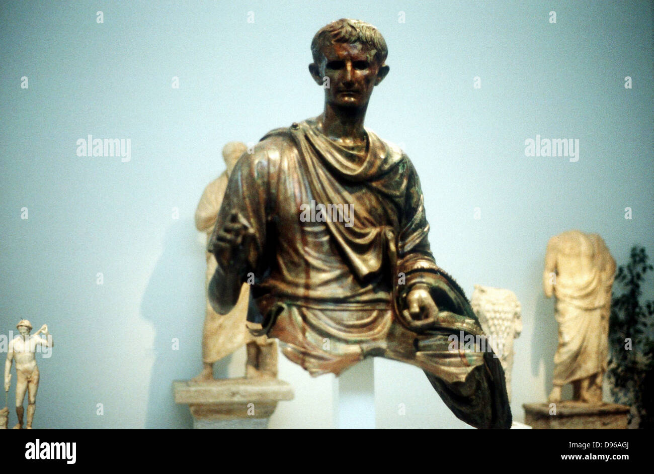 - César Auguste Caius Julius Caesar Octavianus (63 BC-14), premier empereur romain de 27 AV. Banque D'Images