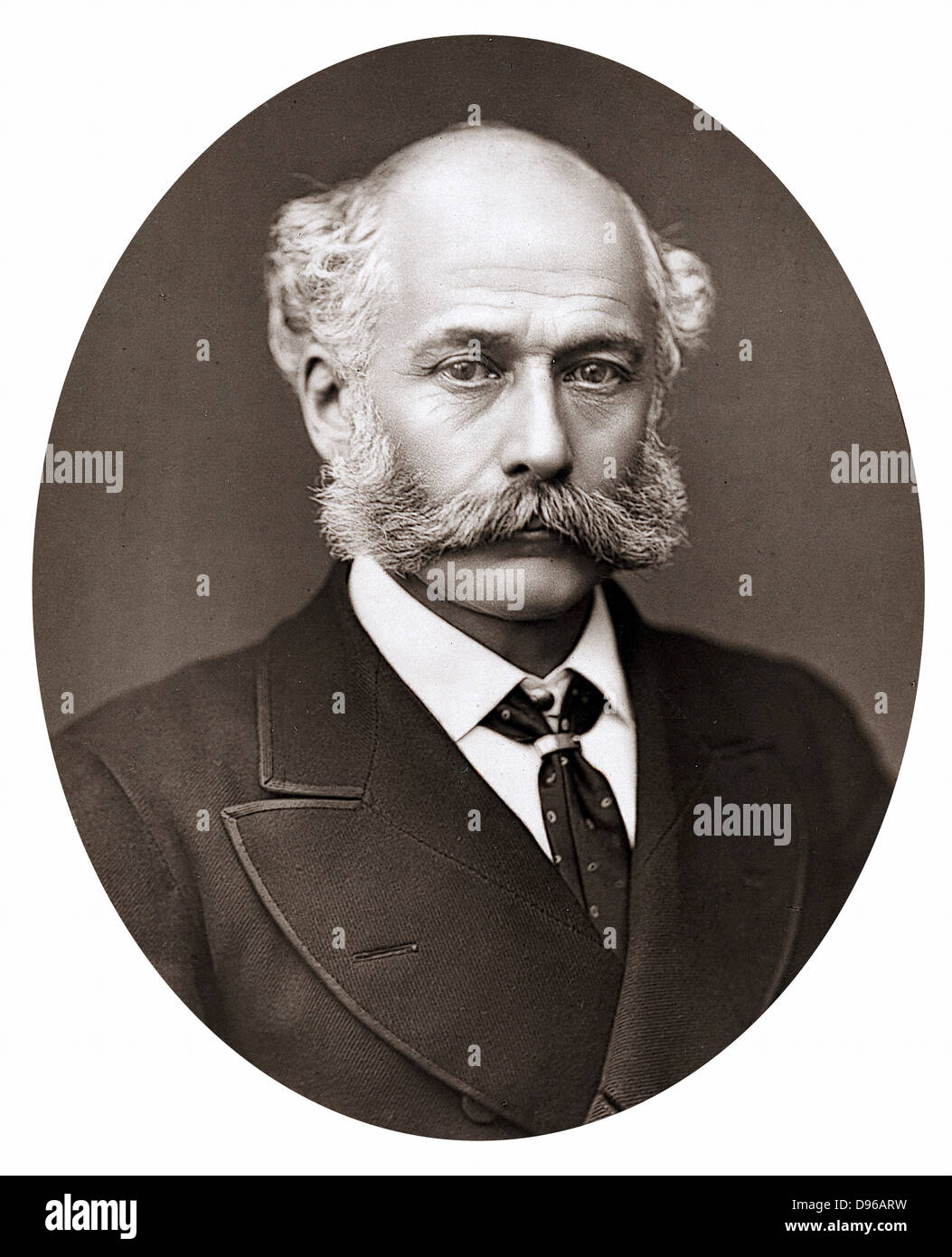 Joseph Bazalgette (1819-1891) ingénieur civil anglais ; l'ingénierie de la santé publique ; région métropolitaine (Londres) ; système de drainage principal Thames Embankment. Londres 1887 publié photographie. Woodburytype Banque D'Images