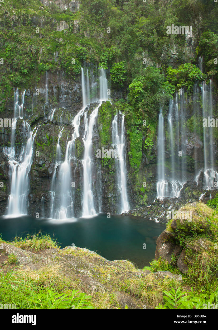 Cascades (cascade) de grande coude sur l'île française de la réunion dans l'Océan Indien. Banque D'Images