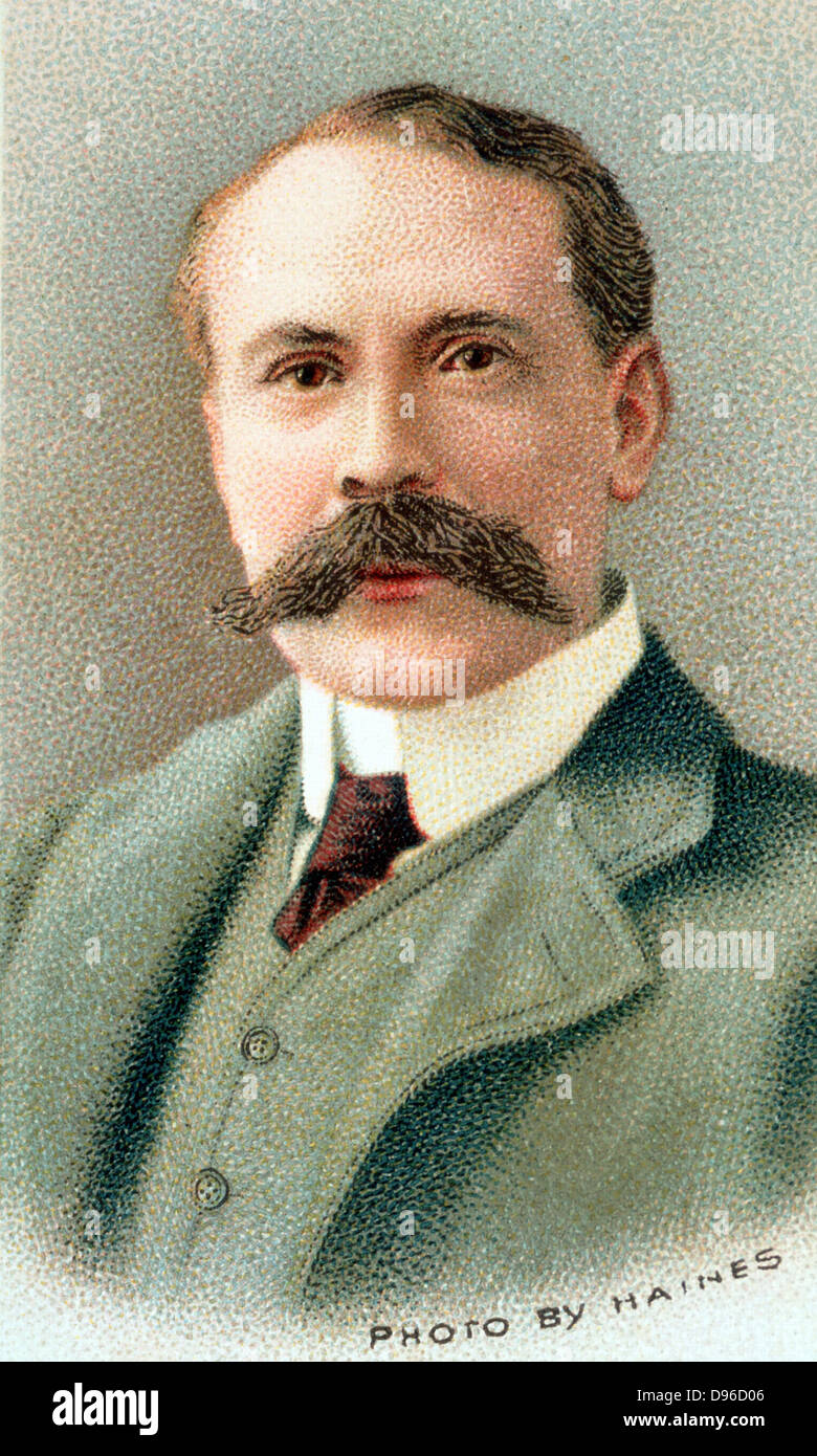 Edward Elgar (1857-1934) compositeur anglais chromolithographie publié 1912 Banque D'Images