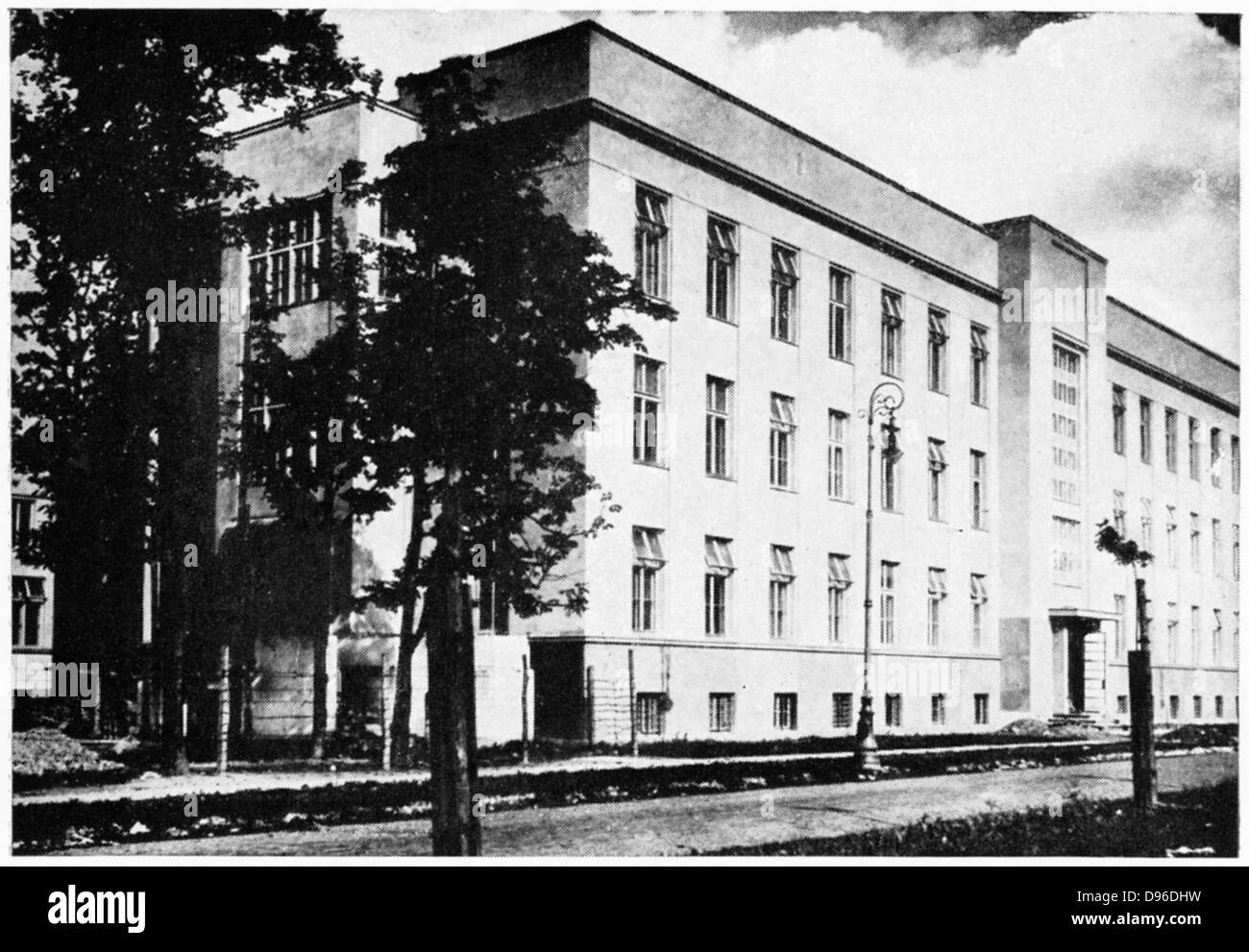 Institut du Radium, Varsovie, Pologne, inauguré 29 mai 1932 en présence de Marie Curie et sa sœur Bronya Dluska Banque D'Images