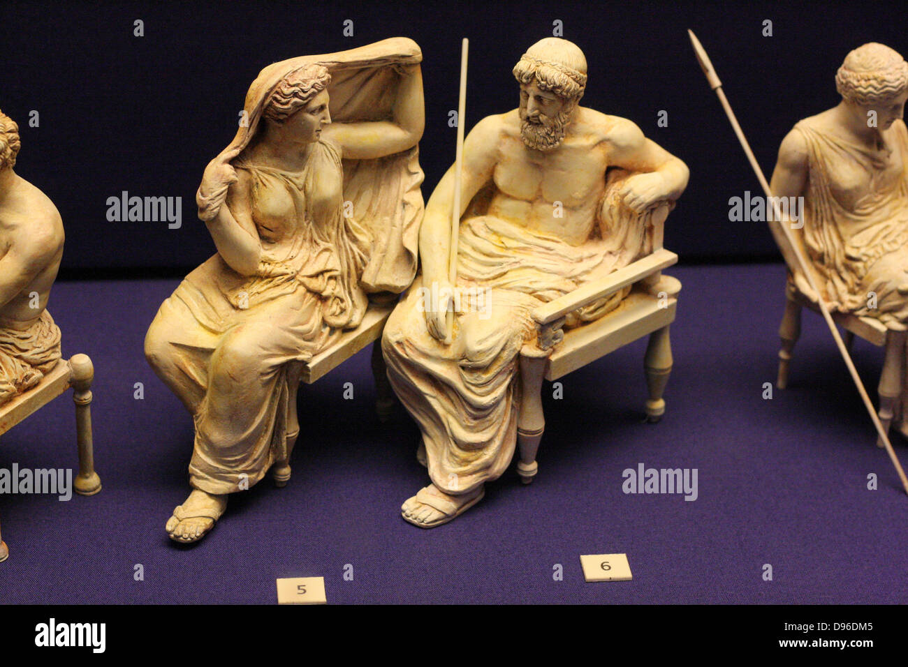 3-D les loisirs des dieux de l'Olympe de la frise du Parthénon. Les sculpteurs de l'Université de Tsukuba, et l'Université de Tokyo des Arts. Banque D'Images