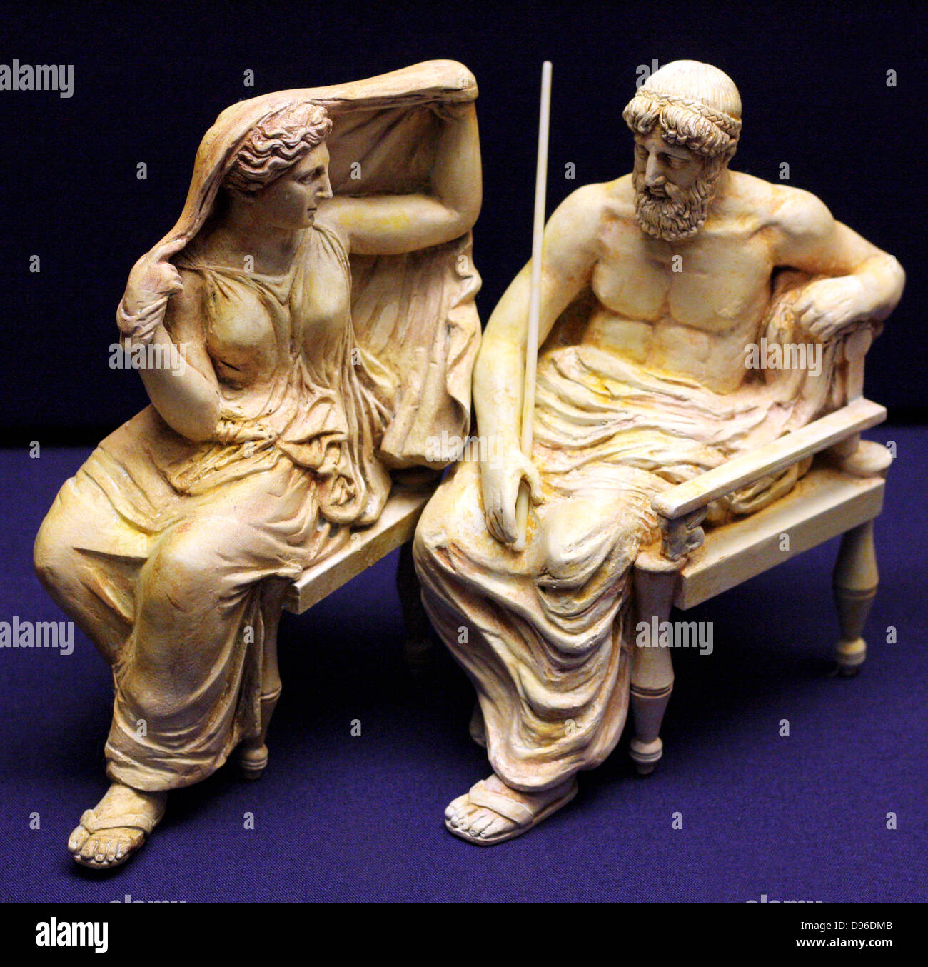 3-D les loisirs des dieux de l'Olympe de la frise du Parthénon. Les sculpteurs de l'Université de Tsukuba, et l'Université de Tokyo des Arts. Banque D'Images