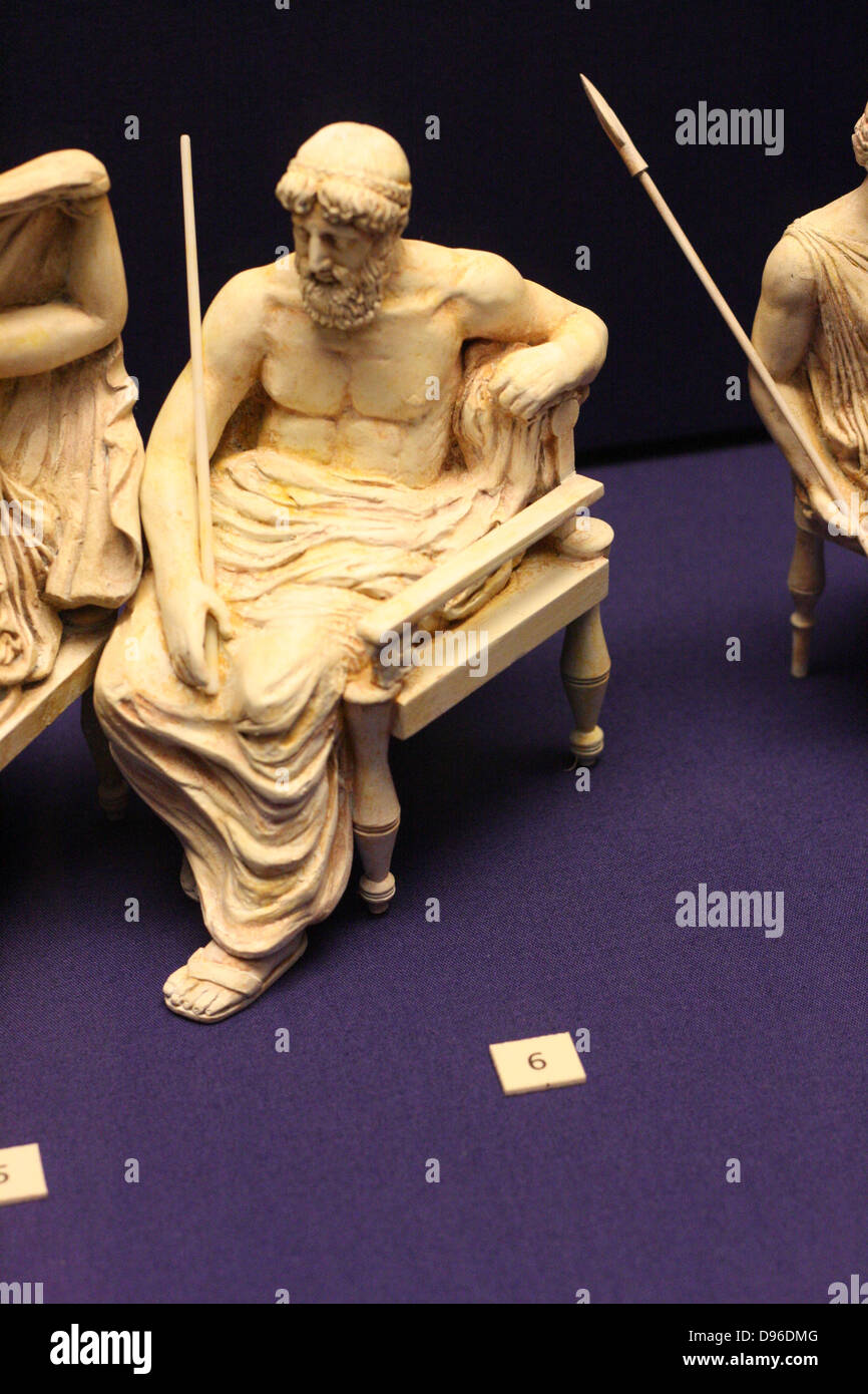 3-D les loisirs des dieux de l'Olympe de la frise du Parthénon. Les sculpteurs de l'Université de Tsukuba, et l'Université de Tokyo des Arts. Banque D'Images