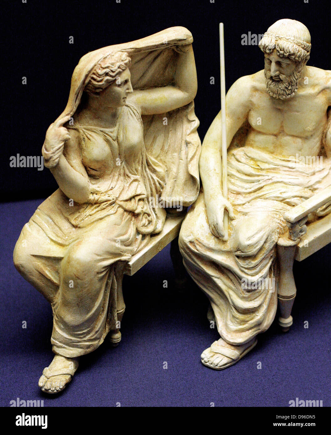 3-D les loisirs des dieux de l'Olympe de la frise du Parthénon. Les sculpteurs de l'Université de Tsukuba, et l'Université de Tokyo des Arts. Banque D'Images