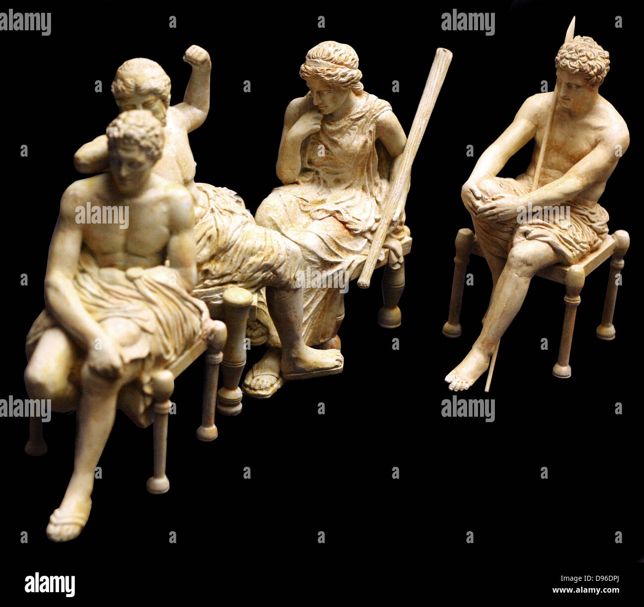 3-D les loisirs des dieux de l'Olympe de la frise du Parthénon. Les sculpteurs de l'Université de Tsukuba, et l'Université de Tokyo des Arts. Banque D'Images