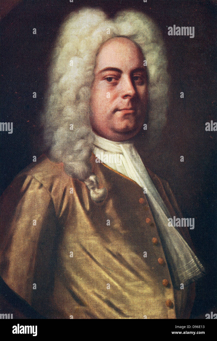 George Frederick Handel (1685-1759) compositeur allemand né à Halle. Après le portrait par Denner. Banque D'Images