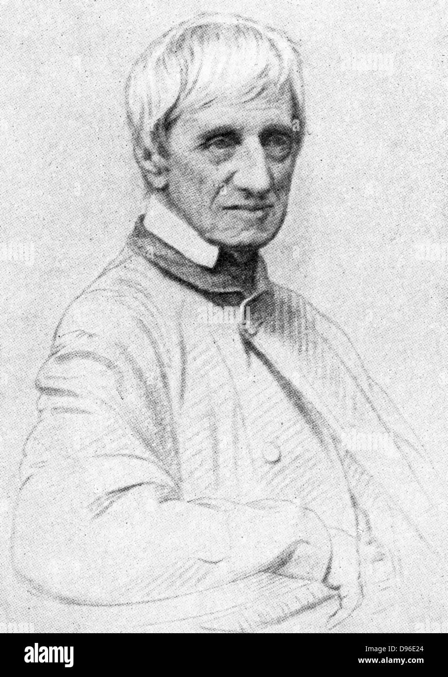John Henry Newman (1801-1890), prêtre et poète théologien anglais. Figure de proue dans le mouvement d'Oxford. Reçu dans l'église catholique romaine en 1845. Créé Cardinal en 1879. Auteur de "Le rêve d'Gernontius'. Banque D'Images