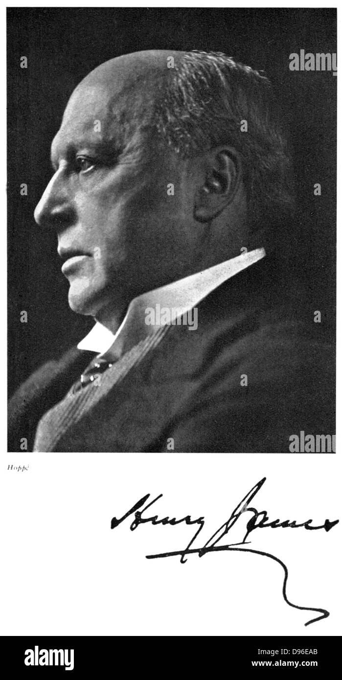 Henry James (1843-1916), romancier américain. Banque D'Images