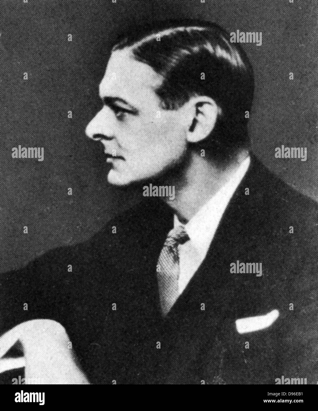 Thomas Stearns Eliot (TS) (1888-1965), poète britannique, américaine de naissance et critique dramaturge. Banque D'Images