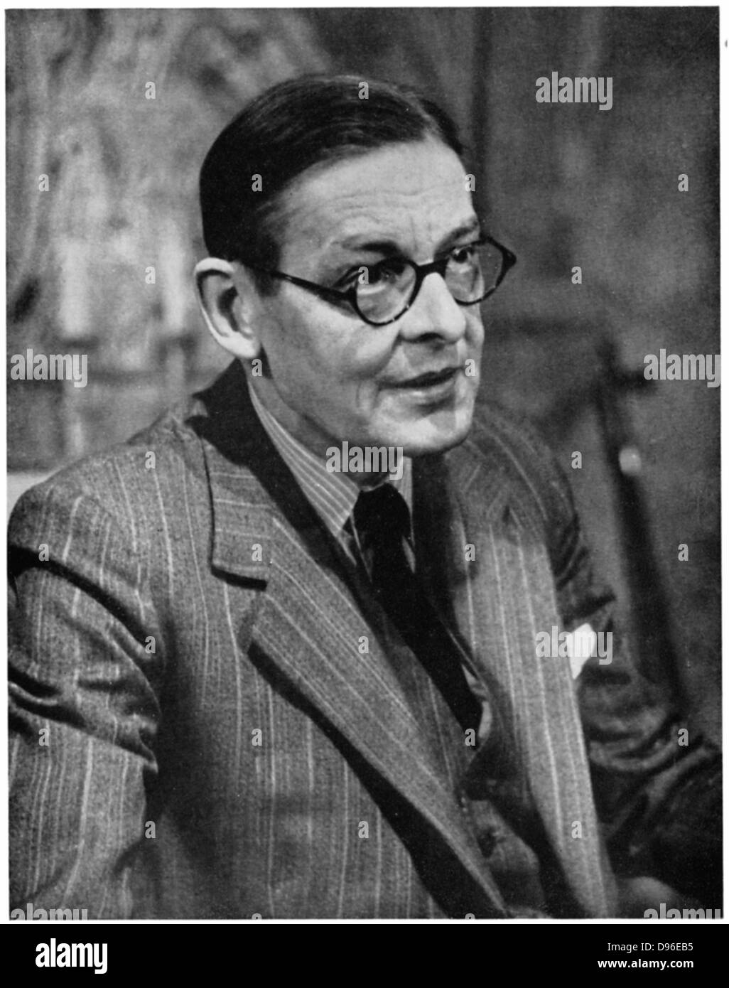 Thomas Stearns Eliot (TS) (1888-1965), poète britannique, américaine de naissance et critique dramaturge. Banque D'Images