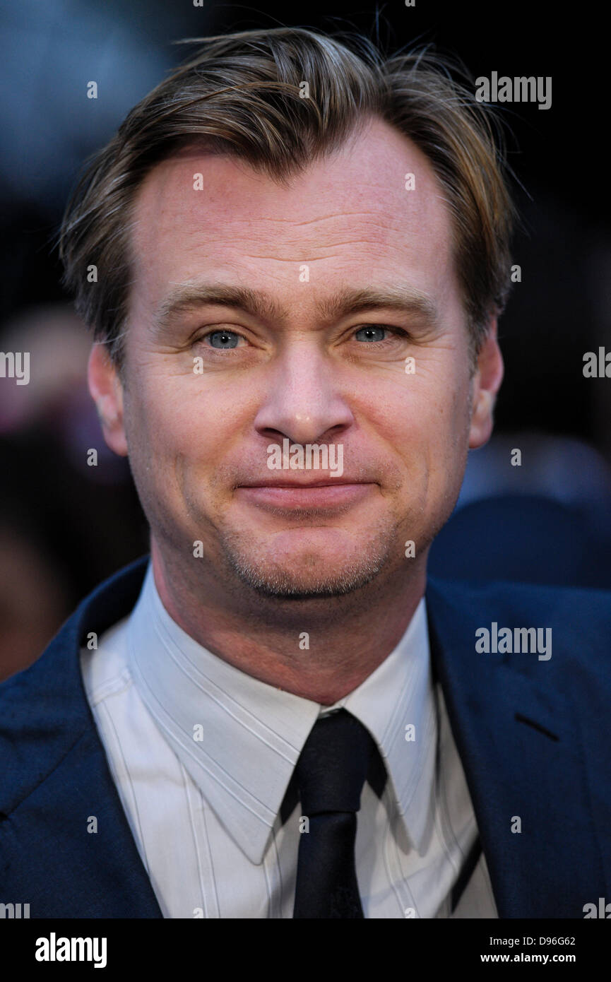 Christopher Nolan assiste à la première européenne pour l'HOMME D'ACIER le 12/06/2013 à l'Empire et l'Odeon Leicester Square, Londres. Les personnes sur la photo : Christopher Nolan, producteur. Photo par Julie Edwards Banque D'Images