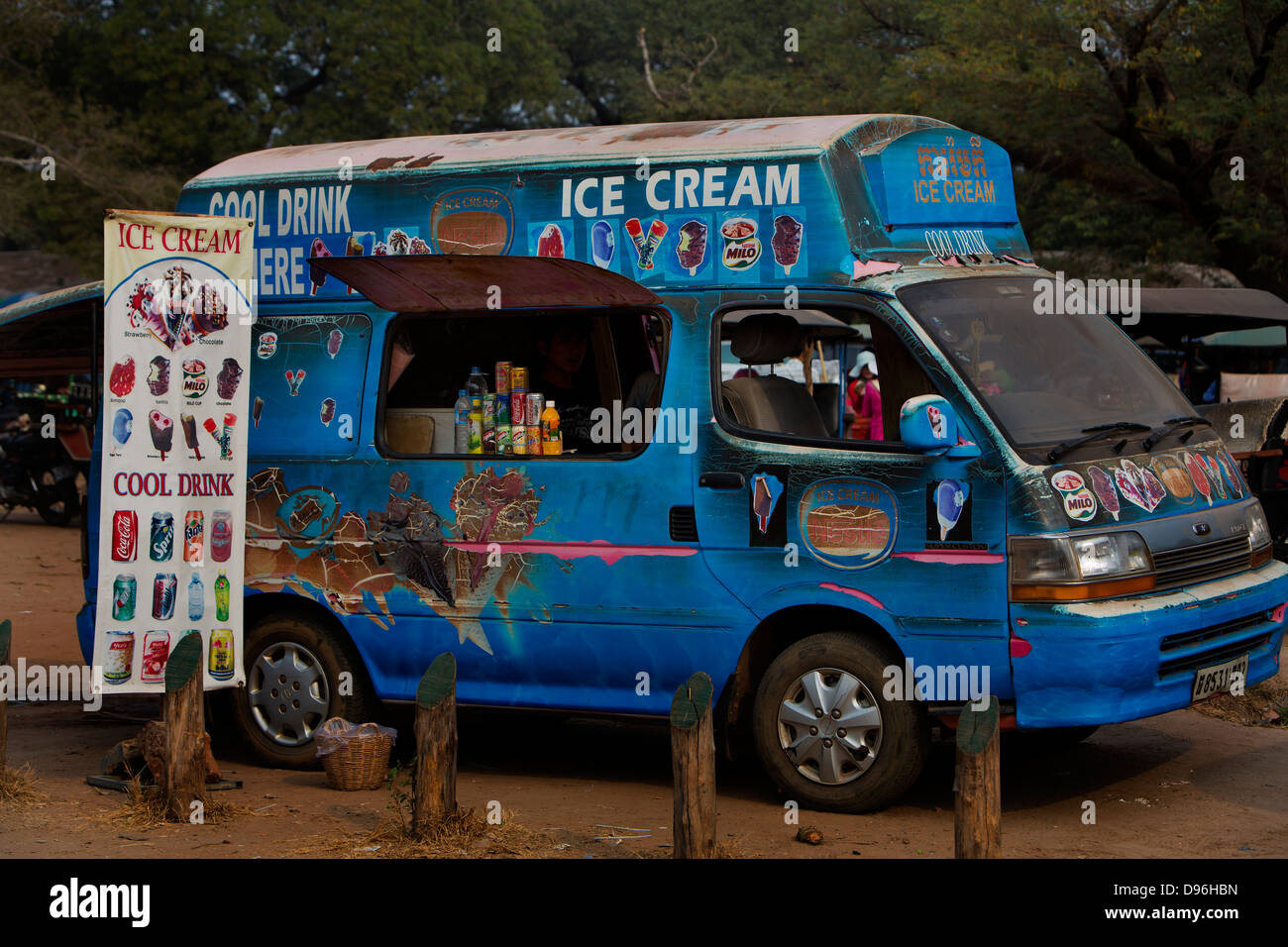 Ice cream van, Angkor Wat Banque D'Images