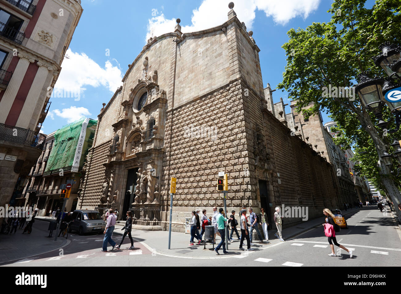 Église Notre Dame de Bethléem sur la rambla barcelona catalogne, Espagne Banque D'Images