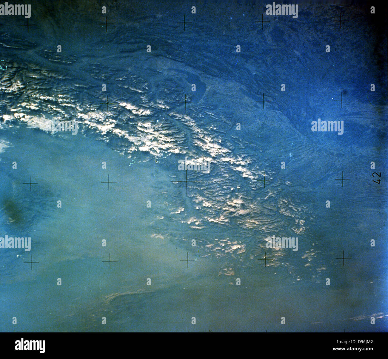 Les Alpes à partir de l'espace. Photographie de la NASA Banque D'Images