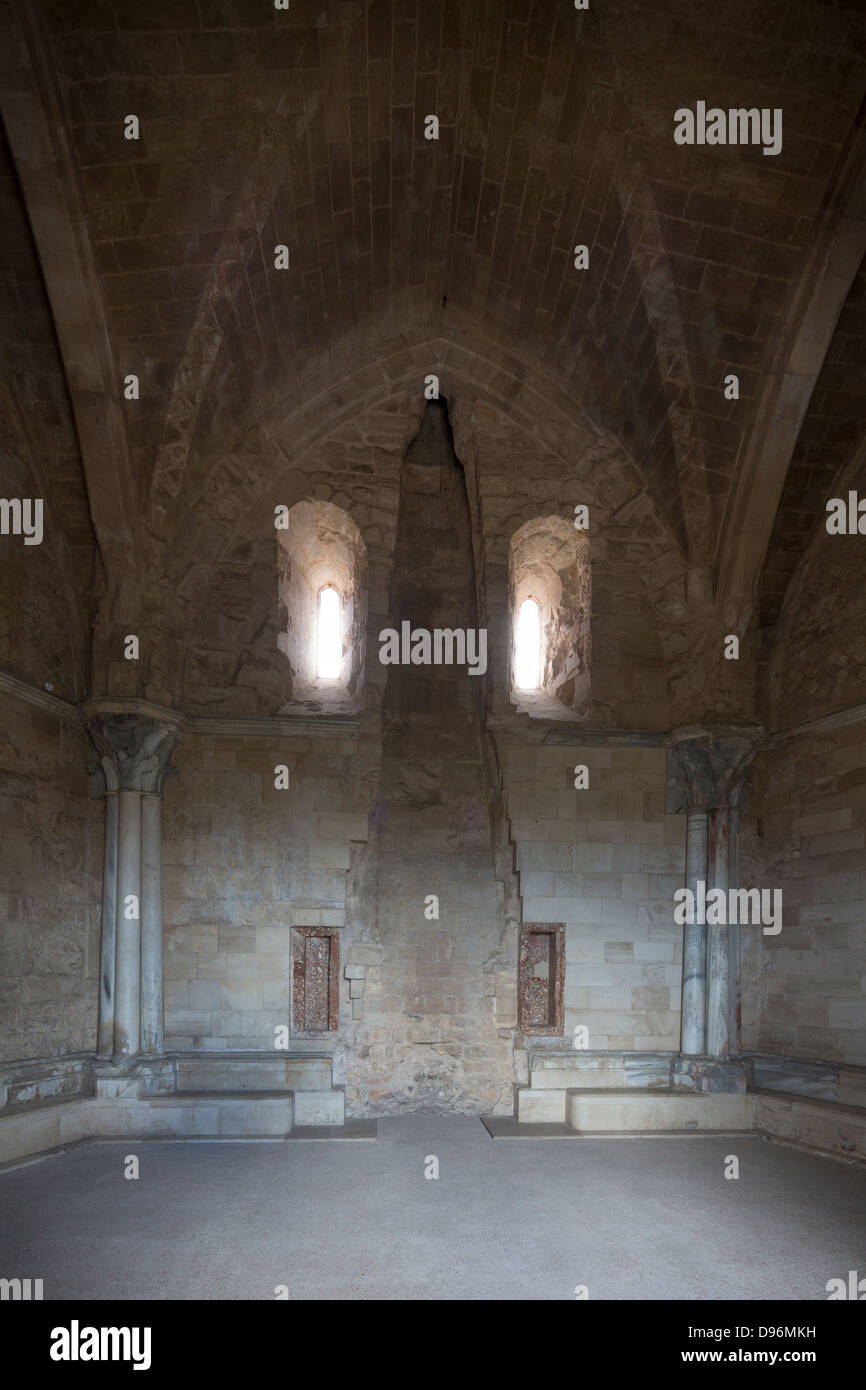 Chambre à l'étage supérieur, Castel del Monte, Andria, Pouilles, Italie Banque D'Images