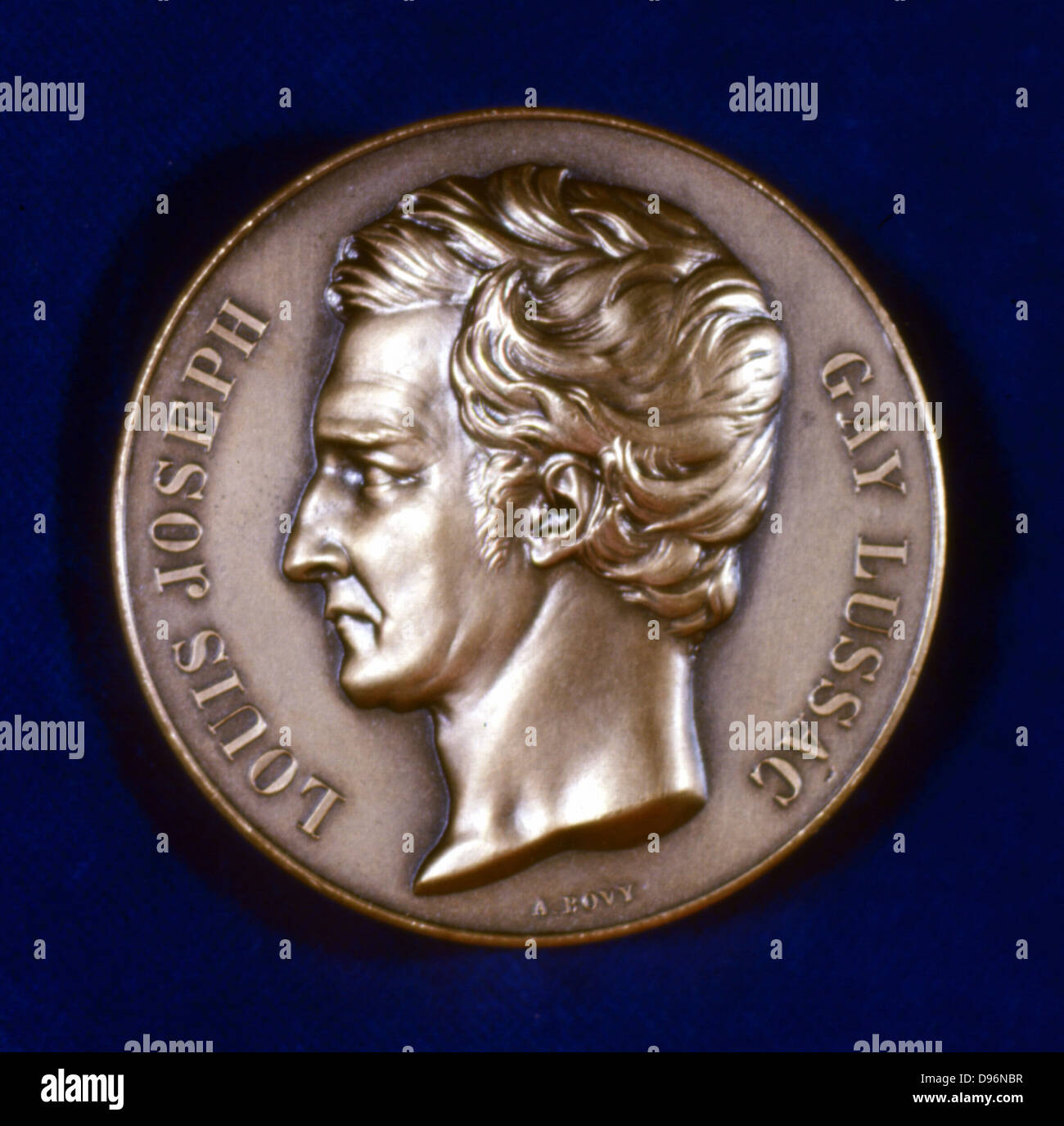 Louis Joseph Gay-Lussac (1778-1850) physicien et chimiste français. À partir de l'avers d'une médaille commémorative. Color Banque D'Images