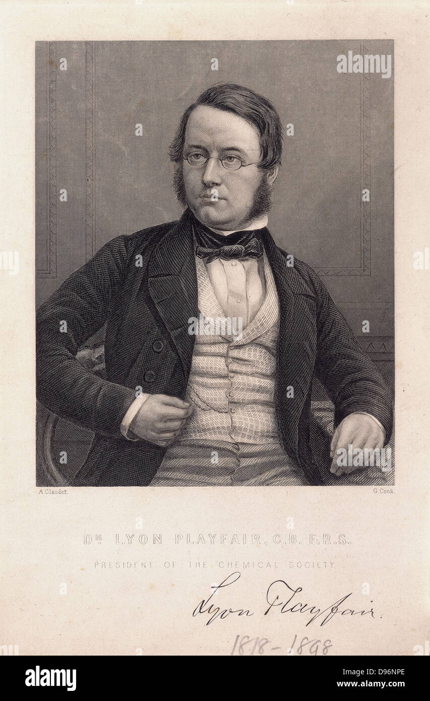 Lyon Playfair (1818-1898) chimiste et homme politique Scoittish. Banque D'Images