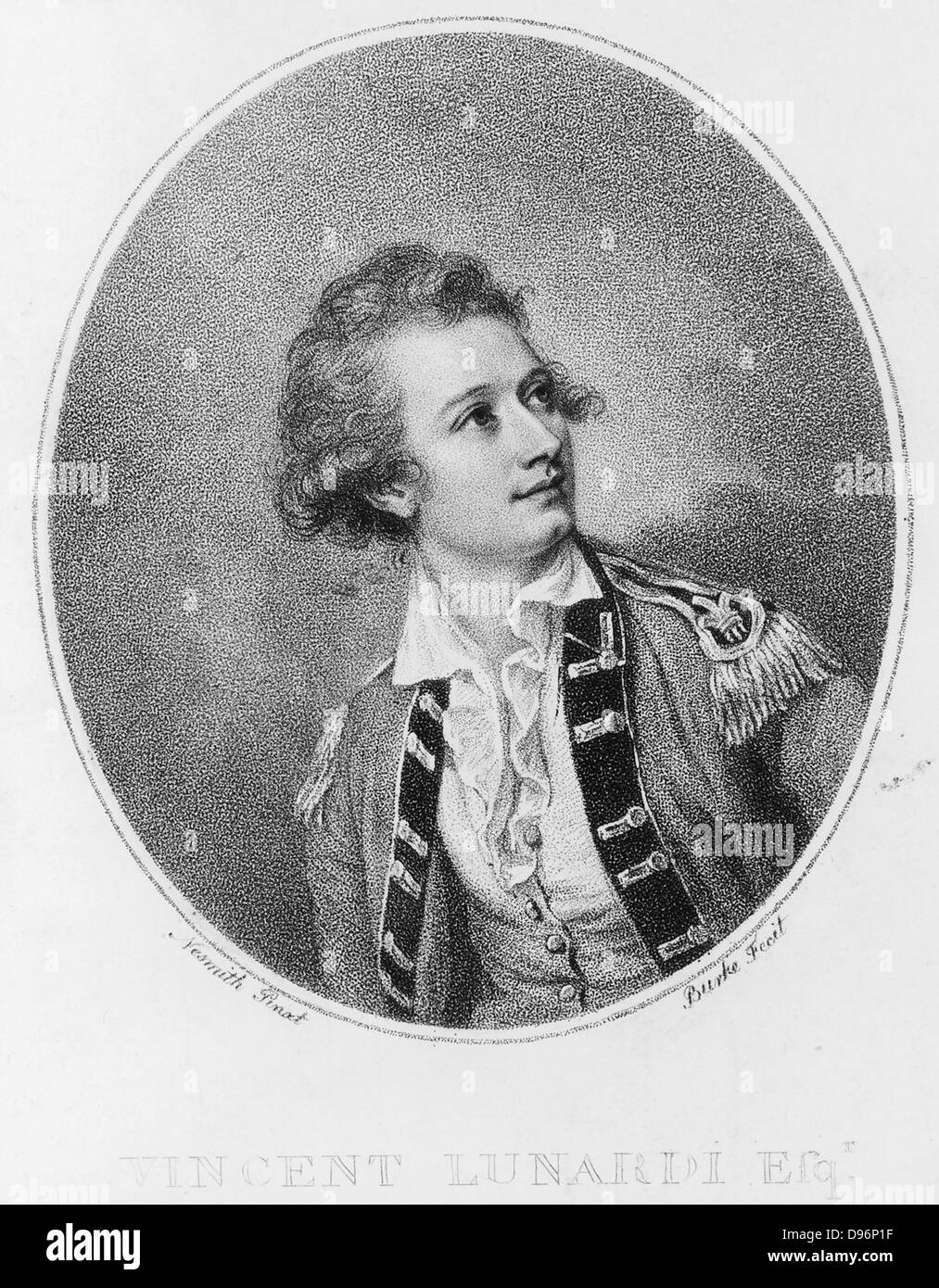 Vincenzo Lunardi (1759-1806), aéronaute italien. Banque D'Images