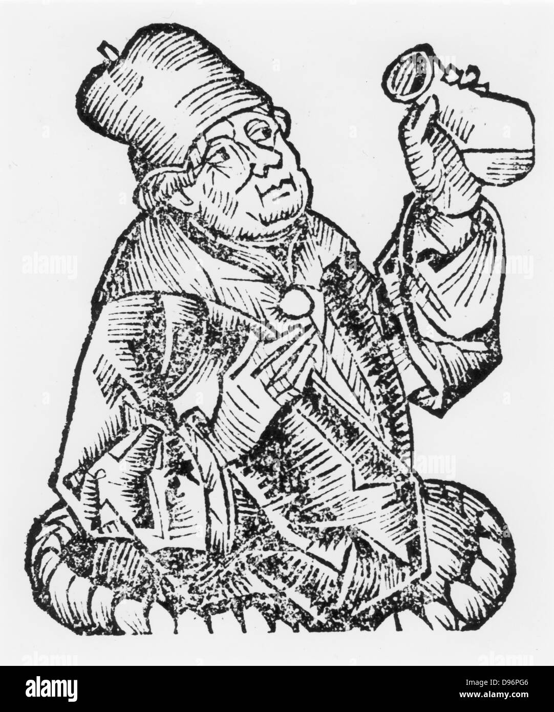 Isaac Judaeus médecin pour les dirigeants de la Tunisie. 9e-10e siècle. Judaeus (C855-C955) a été l'un des premiers dont les œuvres ont été traduites de l'arabe au latin. À partir de 'Liber Chronicarum mundi' par Hartmann Schedel (Chronique de Nuremberg), Nuremberg, 1493. Gravure sur bois. Banque D'Images