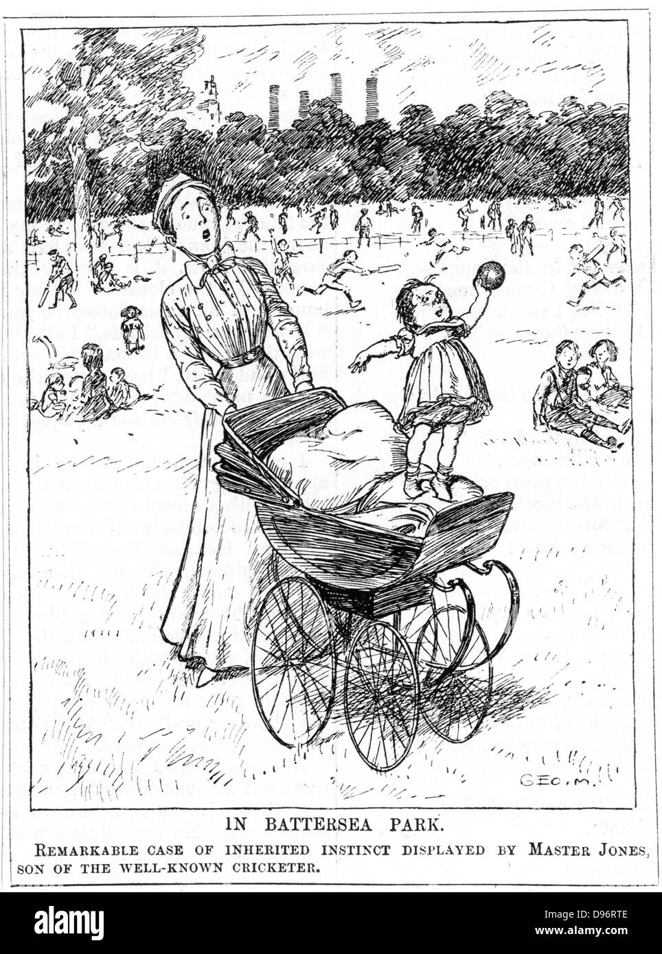 Un exemple du darwinisme au quotidien. Caricature de 'Punch', Londres, 28 juin 1911. Banque D'Images