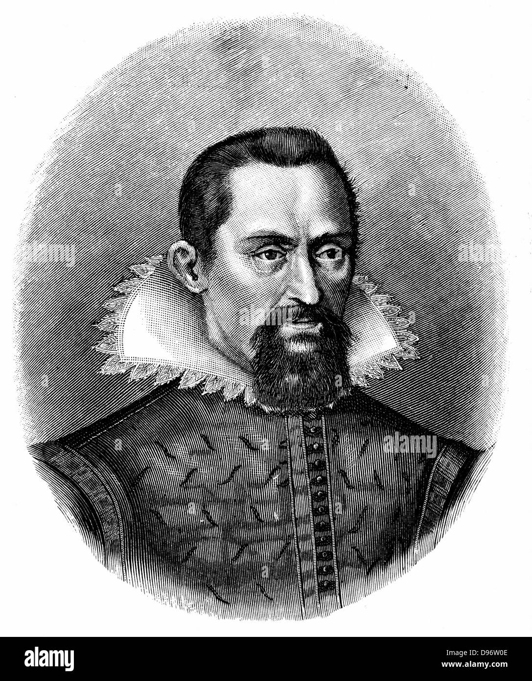 Johannes Kepler (1571-1630), astronome allemand. Gravure c1903 Banque D'Images