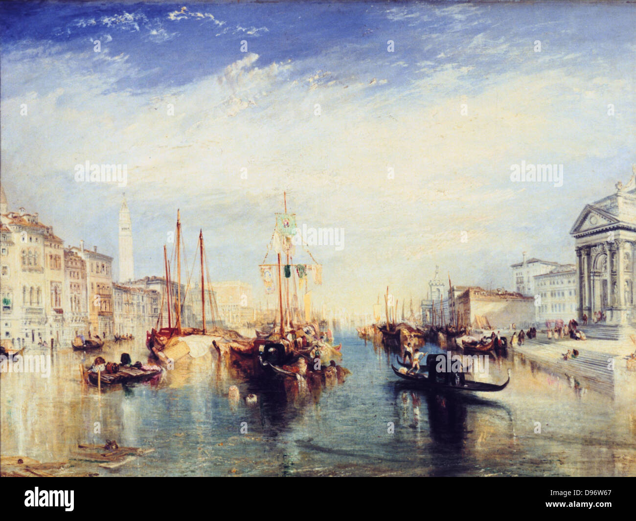 Le Grand Canal, Venise 1835 : Joseph Mallord William Turner (1775-1851) l'artiste anglais. Huile sur toile. Banque D'Images