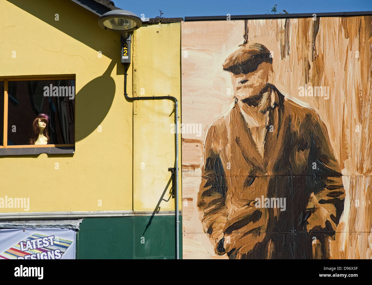 Peinture murale sur Castle Street, Belfast Banque D'Images