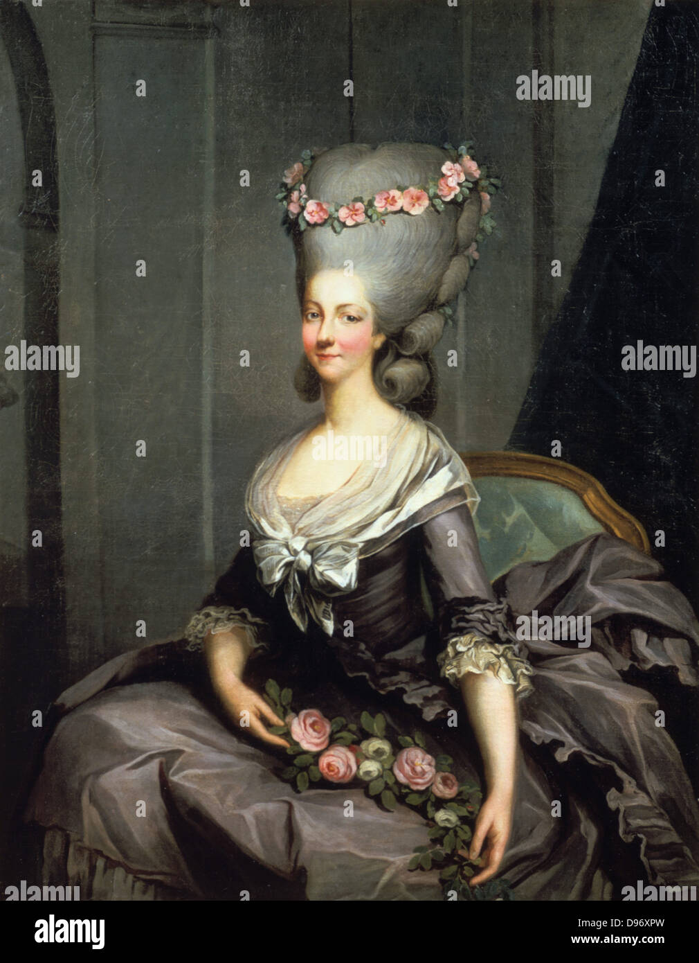 Marie Thérèse Louise, princesse de Lamballe (1749-1792) : Antoine François Callet (1741-1823) peintre français. Banque D'Images