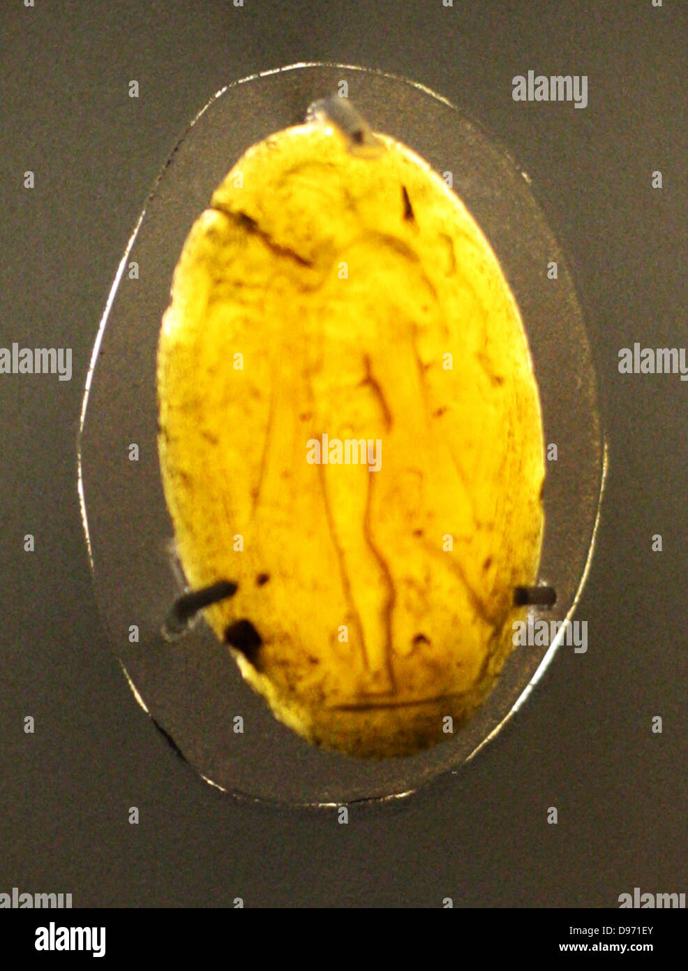 Intailles gréco-romaine. Au cours de la 2e et 1e siècles avant J.-C., les royaumes hellénistiques ont été progressivement absorbées dans le domaine de l'épandage la domination romaine. Avec les intailles de ce temps il est rarement possible d'établir une distinction entre les Grecs et Romains de la fabrication ou de déterminer les dates précises ou d'origines. Leur large gamme de styles et de sujets démontre l'éclectisme de l'âge : alors que certains semblent délibérément archaising ou classique, d'autres semblent faire allusion à des événements contemporains. Banque D'Images