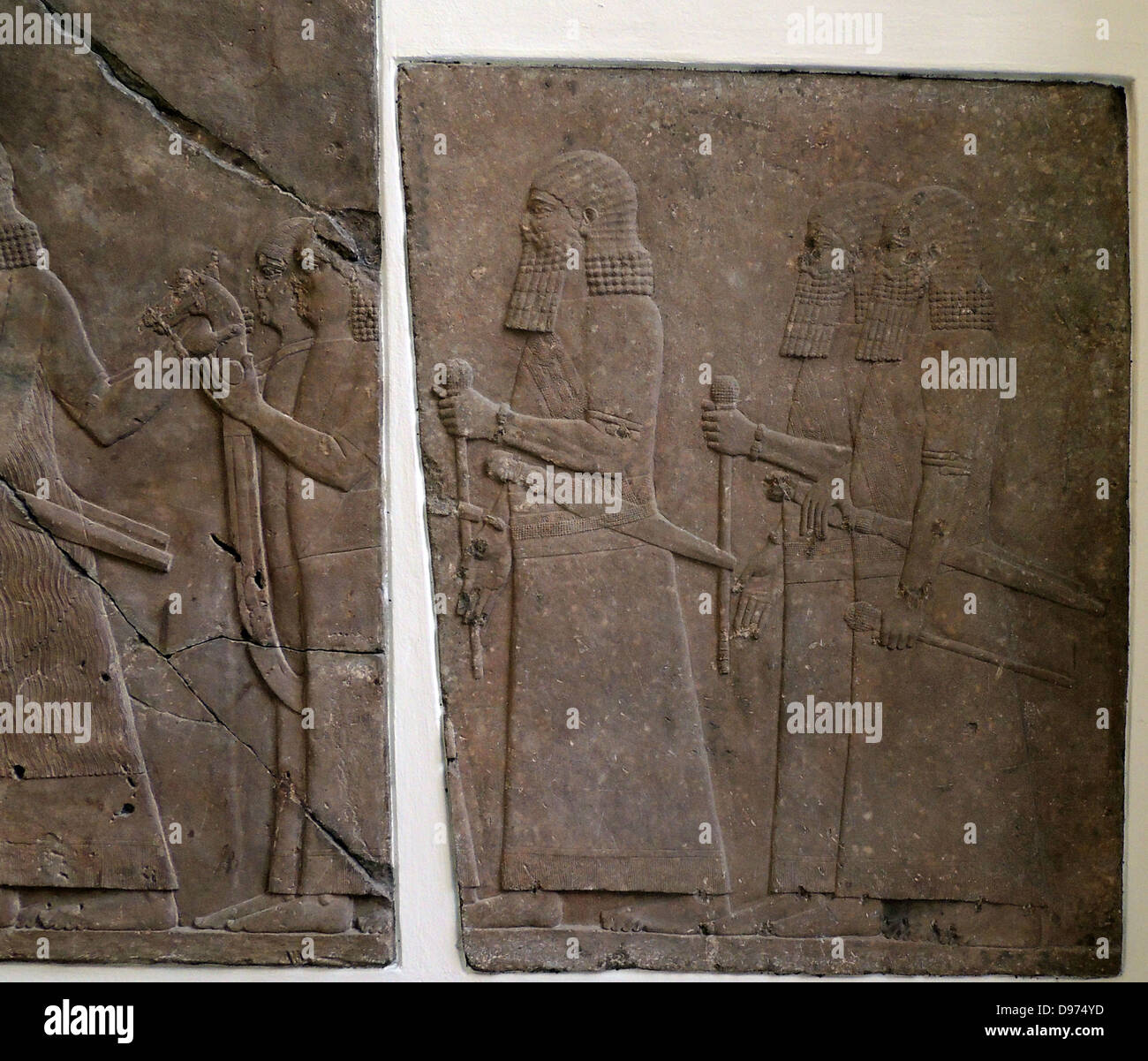 L'albâtre de secours palais 704-689 BC. L'assyrien Banque D'Images