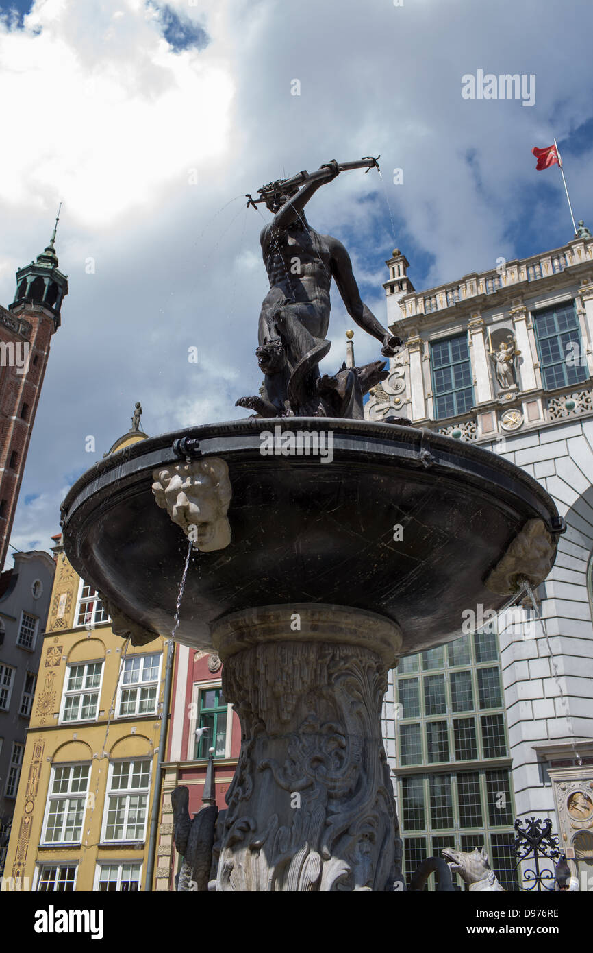 L'architecture de Nice sur le quartier de la vieille ville de Gdansk, en Pologne. Banque D'Images
