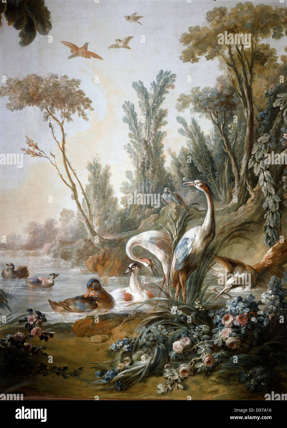 François Boucher les hérons et les canards Musée Carnavalet - Paris Banque D'Images