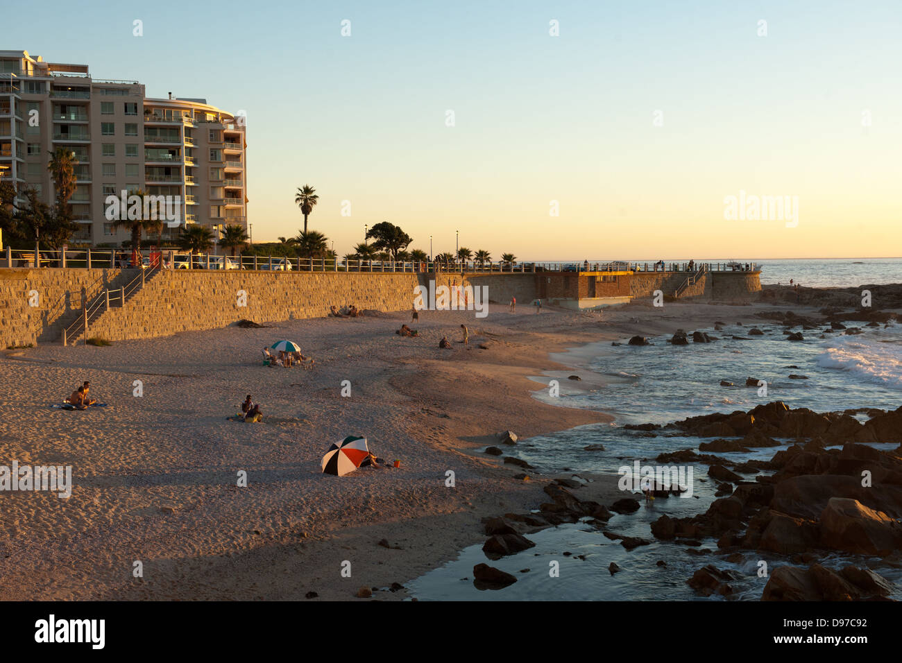 Beach, Sea Point, Cape Town, Afrique du Sud Banque D'Images
