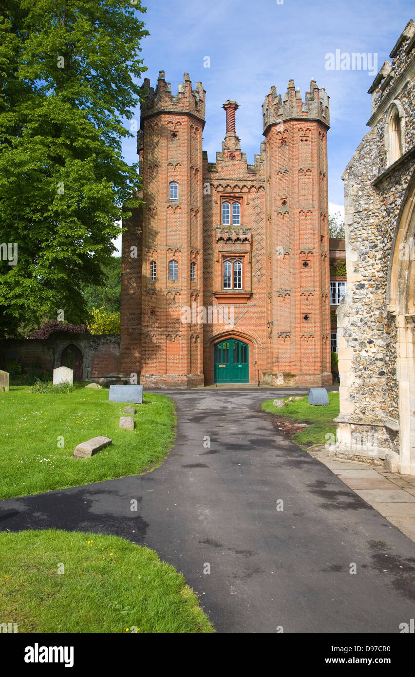 Doyenné Tower, construit en 1495 par l'Archidiacre, Pykeham Hadleigh, Suffolk, Angleterre Banque D'Images