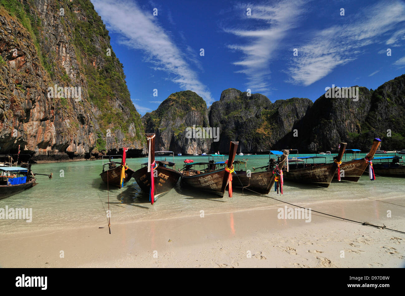 Maya Bay à Ko Phi Phi Lee. Banque D'Images