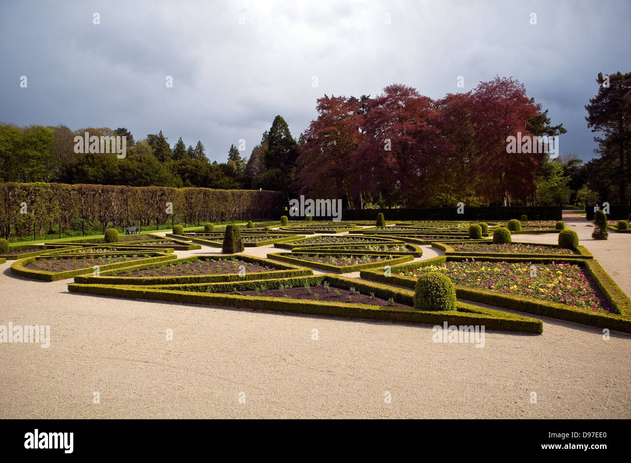 Jardins du Château d'Antrim, comté d'Antrim, en Irlande du Nord, Royaume-Uni Banque D'Images