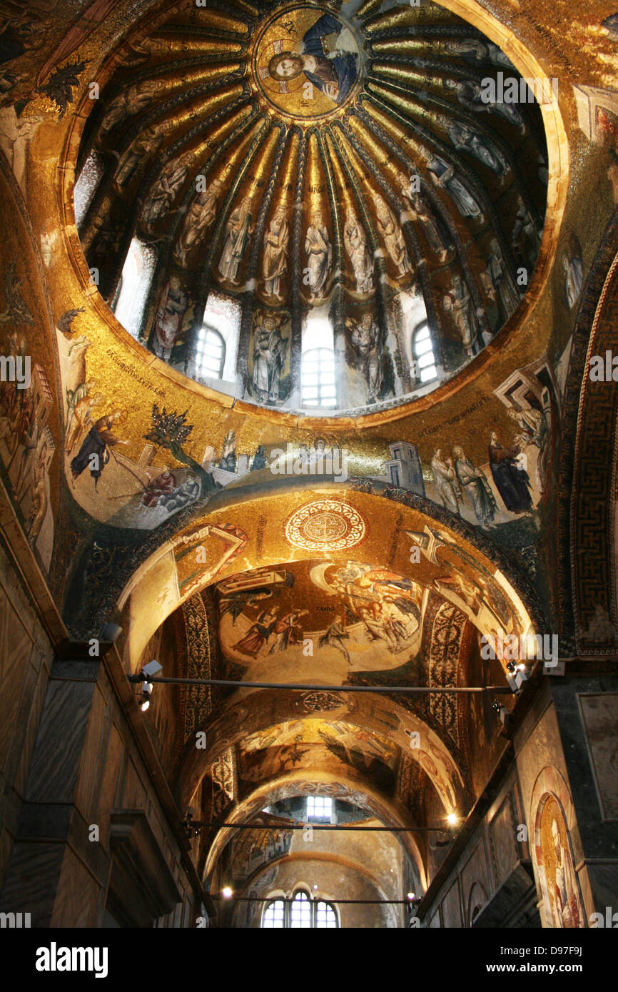 Mosaïque de Christ Pantocrator dans Musée Chora à Istanbul, Turquie Banque D'Images