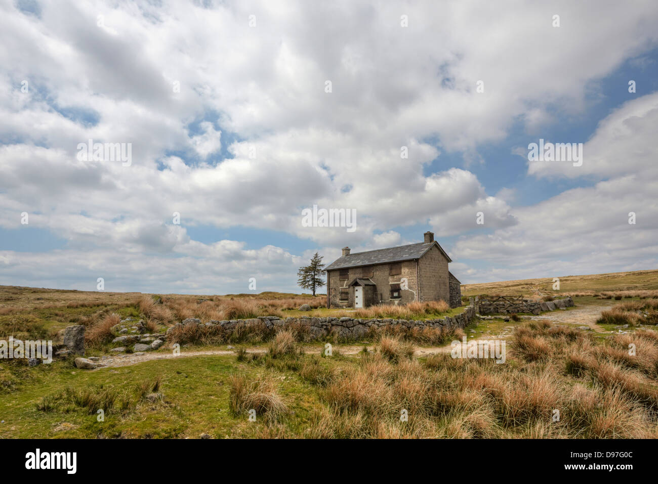 Devon Dartmoor Nun's Cross ferme abandonnée maison sur la façon Maltern Banque D'Images