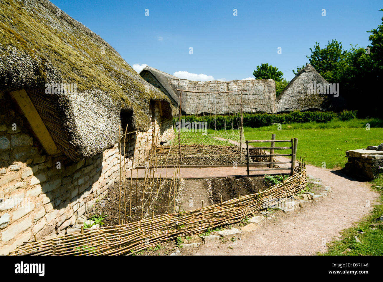 Cosmeston Cosmeston Medieval Village, lacs et Country Park, Penarth, Vale of Glamorgan, Pays de Galles, Royaume-Uni. Banque D'Images