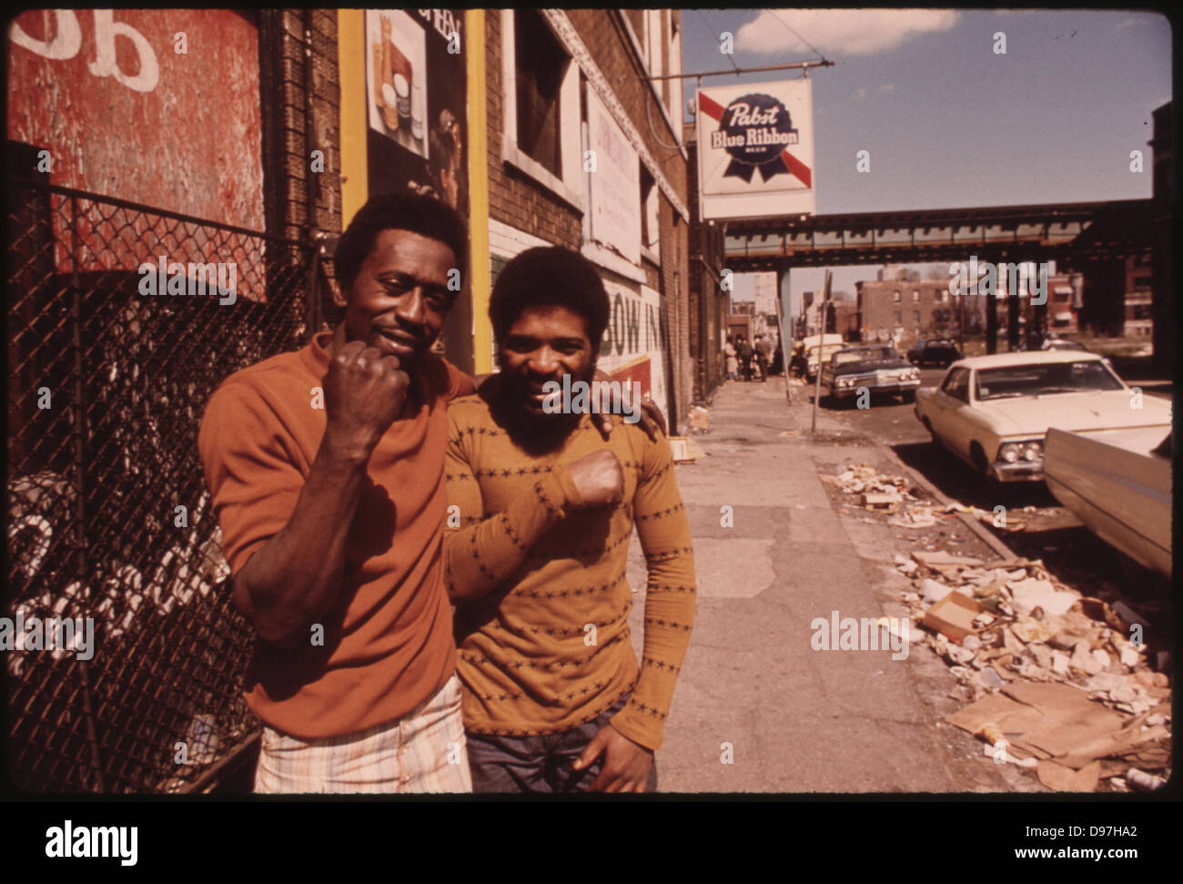 Ghetto de Chicago sur le côté sud. Bien que le pourcentage de noirs de Chicago faire 7 000 $ ou plus est passé de 26 à 58  % entre Banque D'Images