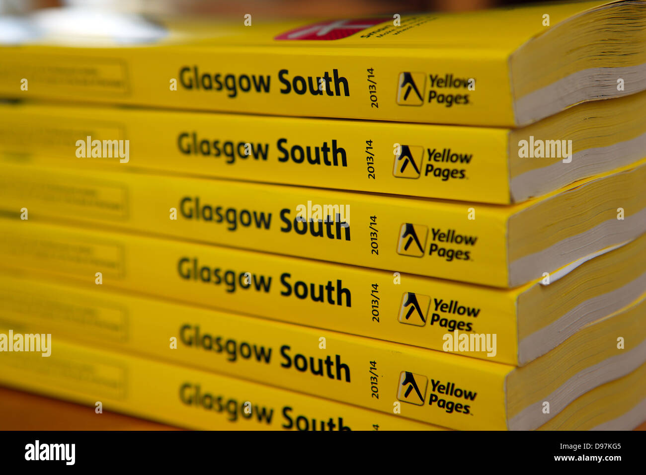 Annuaires Pages jaunes pour Glasgow South 2013/14 Banque D'Images