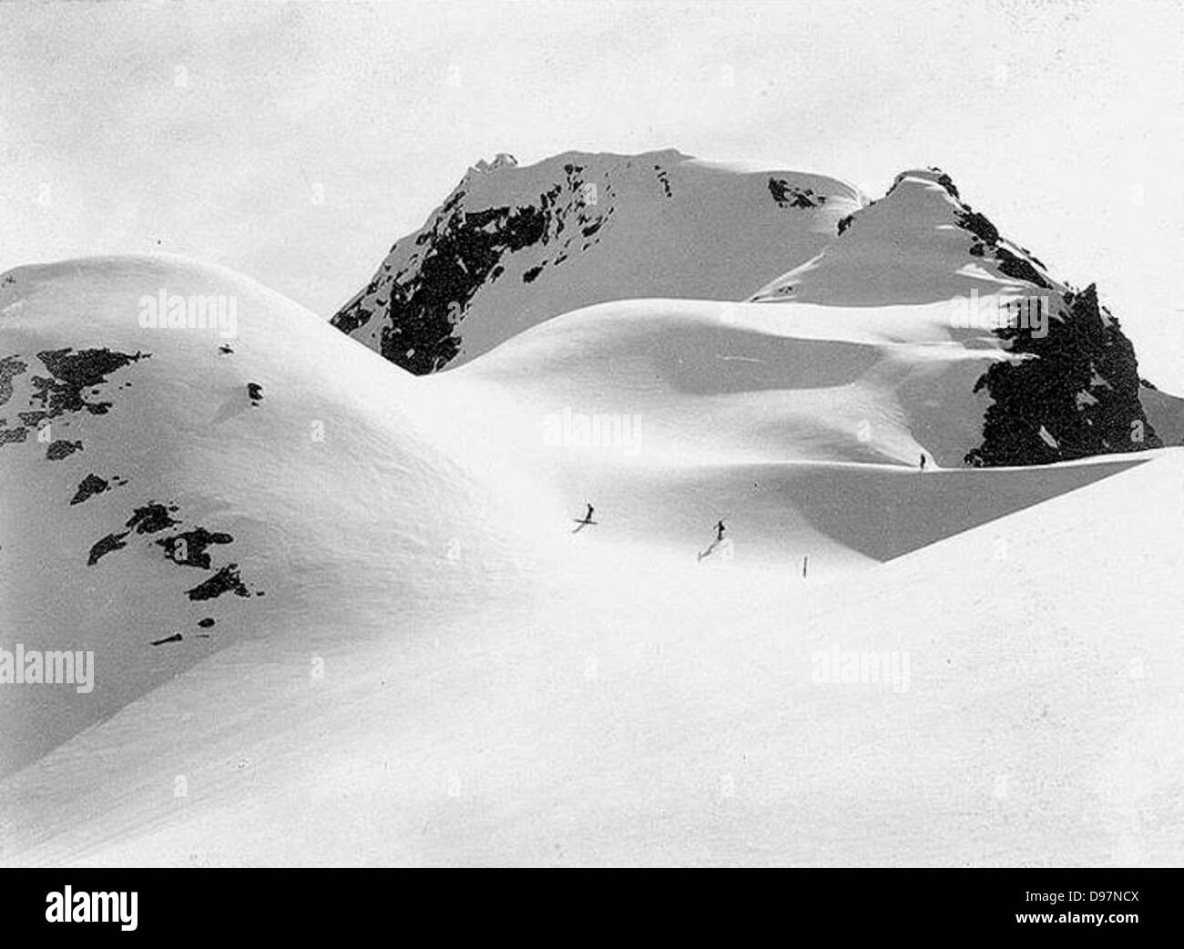 Pente de ski près de gargouille région Ridge Banque D'Images