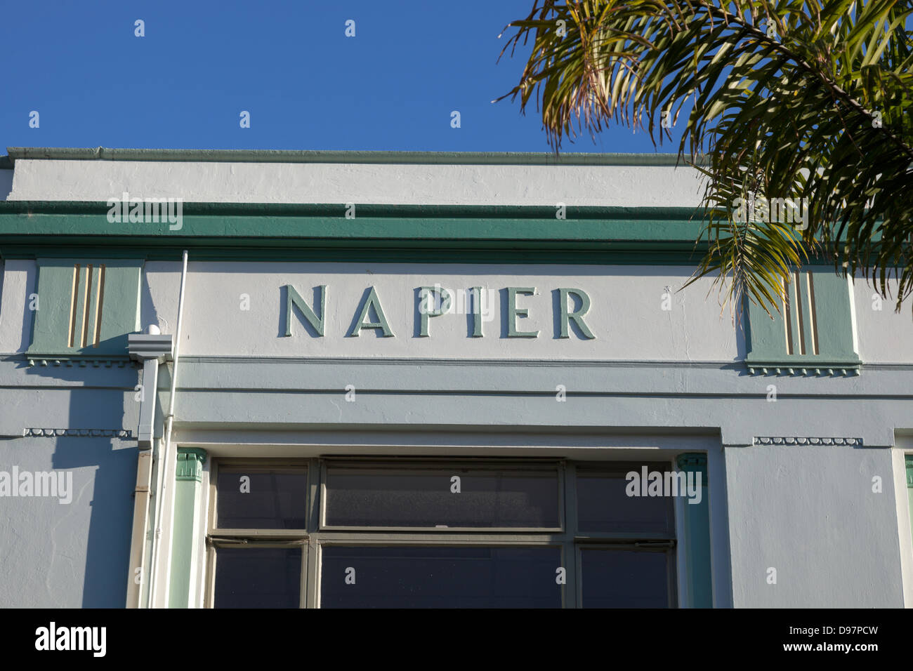 Architecture Art déco Napier - Nouvelle Zélande. Banque D'Images