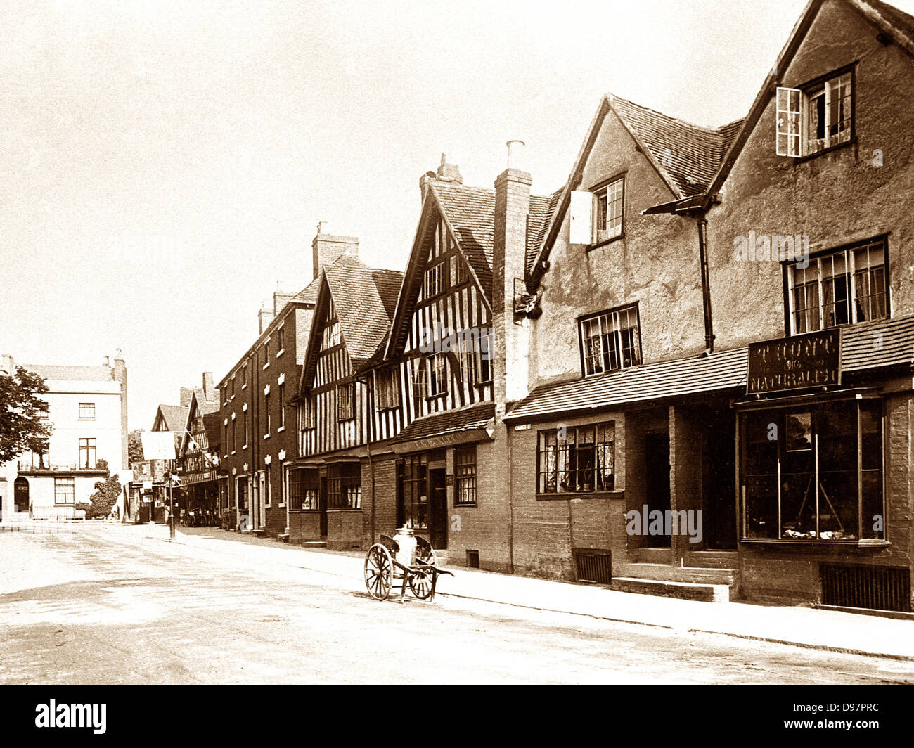 Church Road Alcester début des années 1900 Banque D'Images